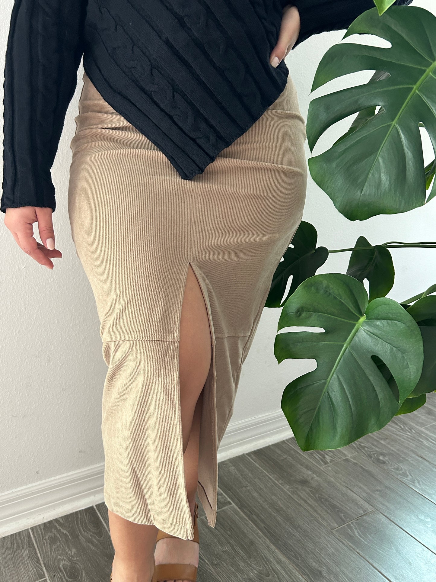 Sleek Corduroy Skirt