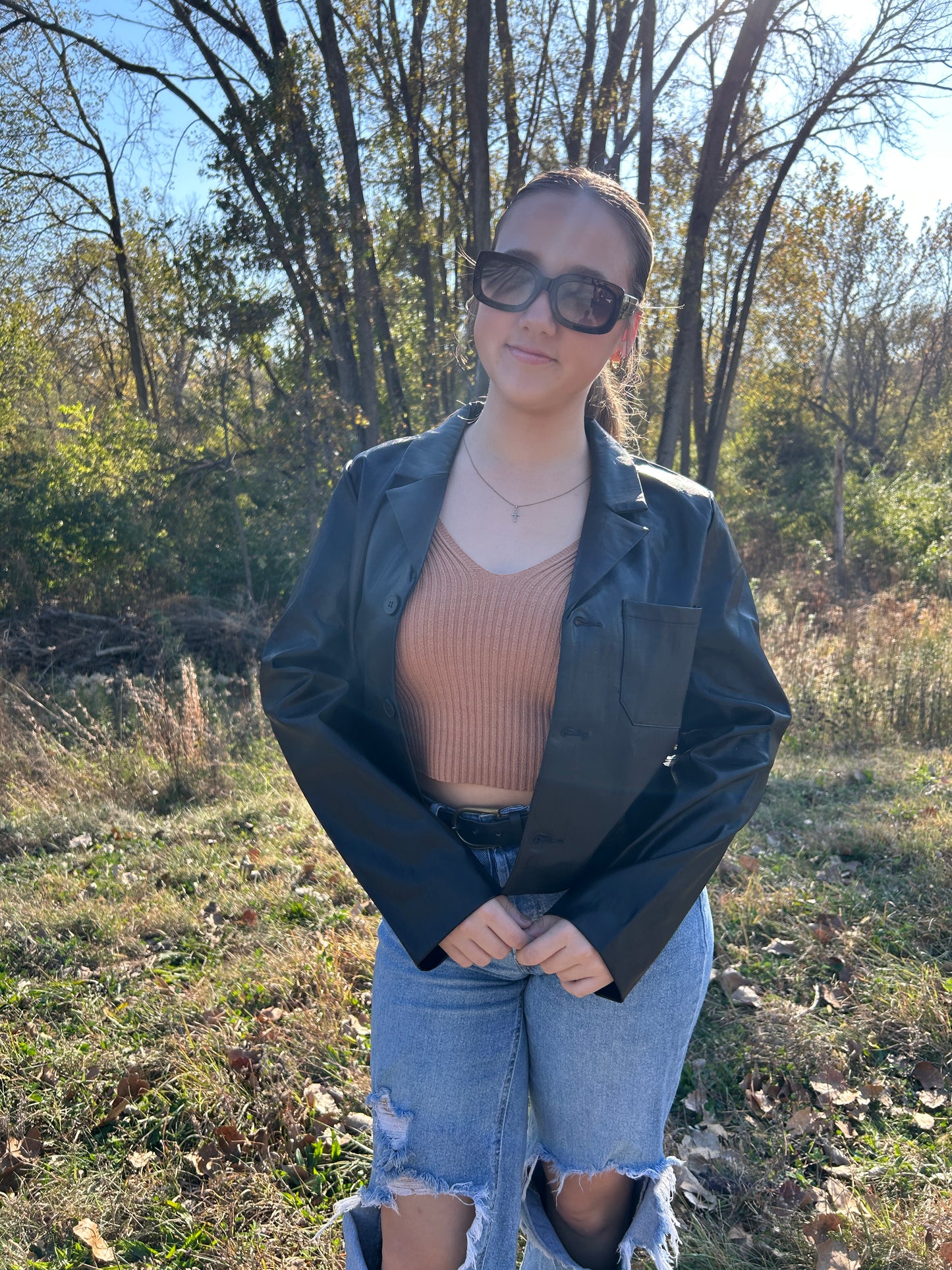 Foxy Faux Leather Jacket